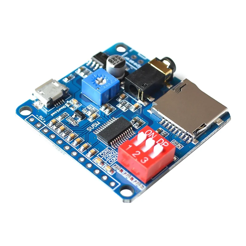 B48A Player Module Voice Sound Playback Module MP3 Player Module UART I/O Trigger Class D Amplifier Board 5W DY-SV5W