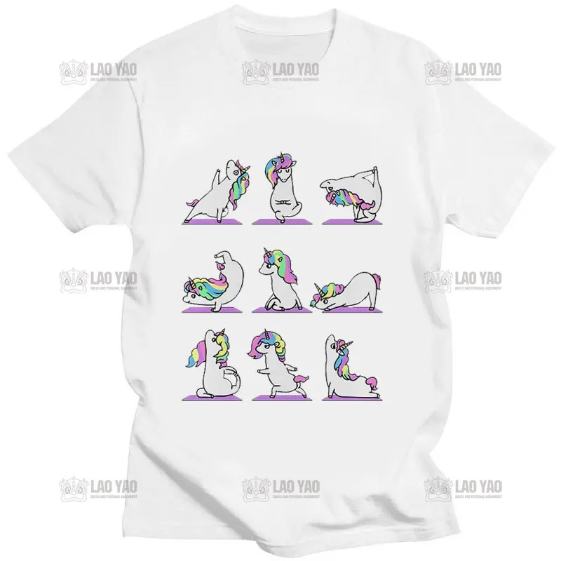 Kawaii Dancer Unicorn Pole Dancing Funny Print Tshirt Men Women Short Sleeve Tee Breathable Unisex Streetwear Shirt Summer Tops