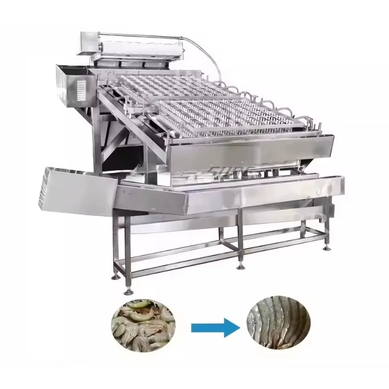 Neues Design, Garnelenschalenentferner, automatische Garnelenschälmaschine, 304SS, leicht zu reinigende Verarbeitung von Küchen