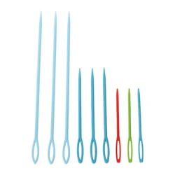 N7MD Plastic Sewing Needles Set of 9 Handmade Needlework Craft Big Eye Needle