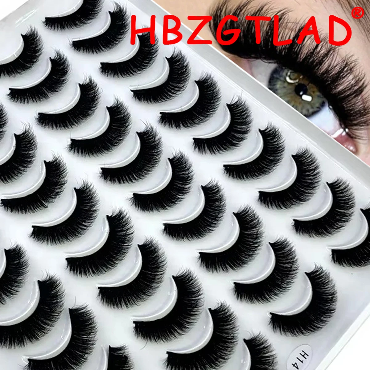 Eyelash Extension Full Set - HBZGTLAD 20 paar natuurlijke lange 3D