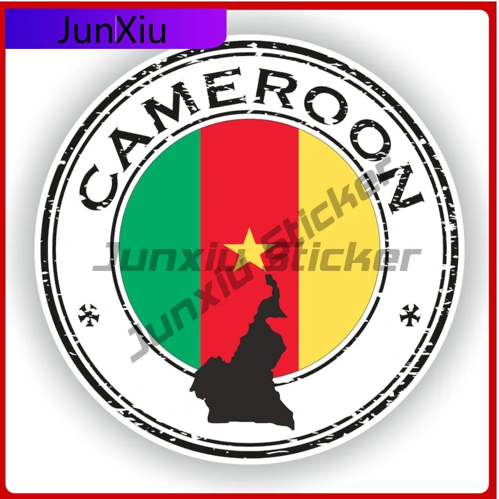 

Cameroon Seal Round Flag Stylish Vehicle Decal Perfect For Outdoor Vehicle Surfaces