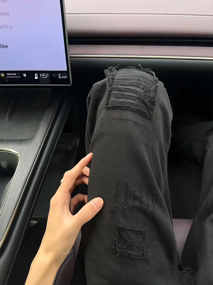 

Мужские джинсы Cleanfit Bla с рваным эффектом, прямые, летние, в стиле High Street, повседневные, молодежный дизайн, микроклеш, трендовые