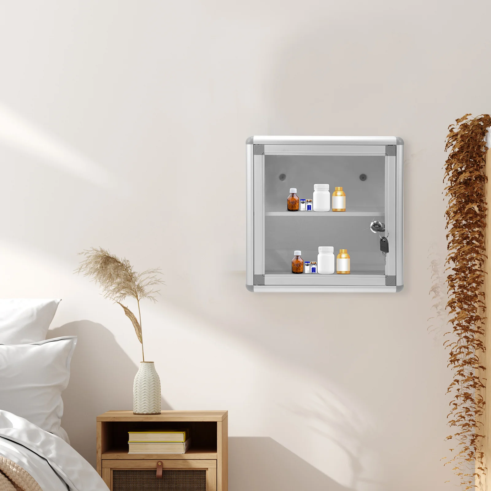 Boxes Medicine Chest Small First Aid Kit Wall-mounted Locking Water Proof Case Travel