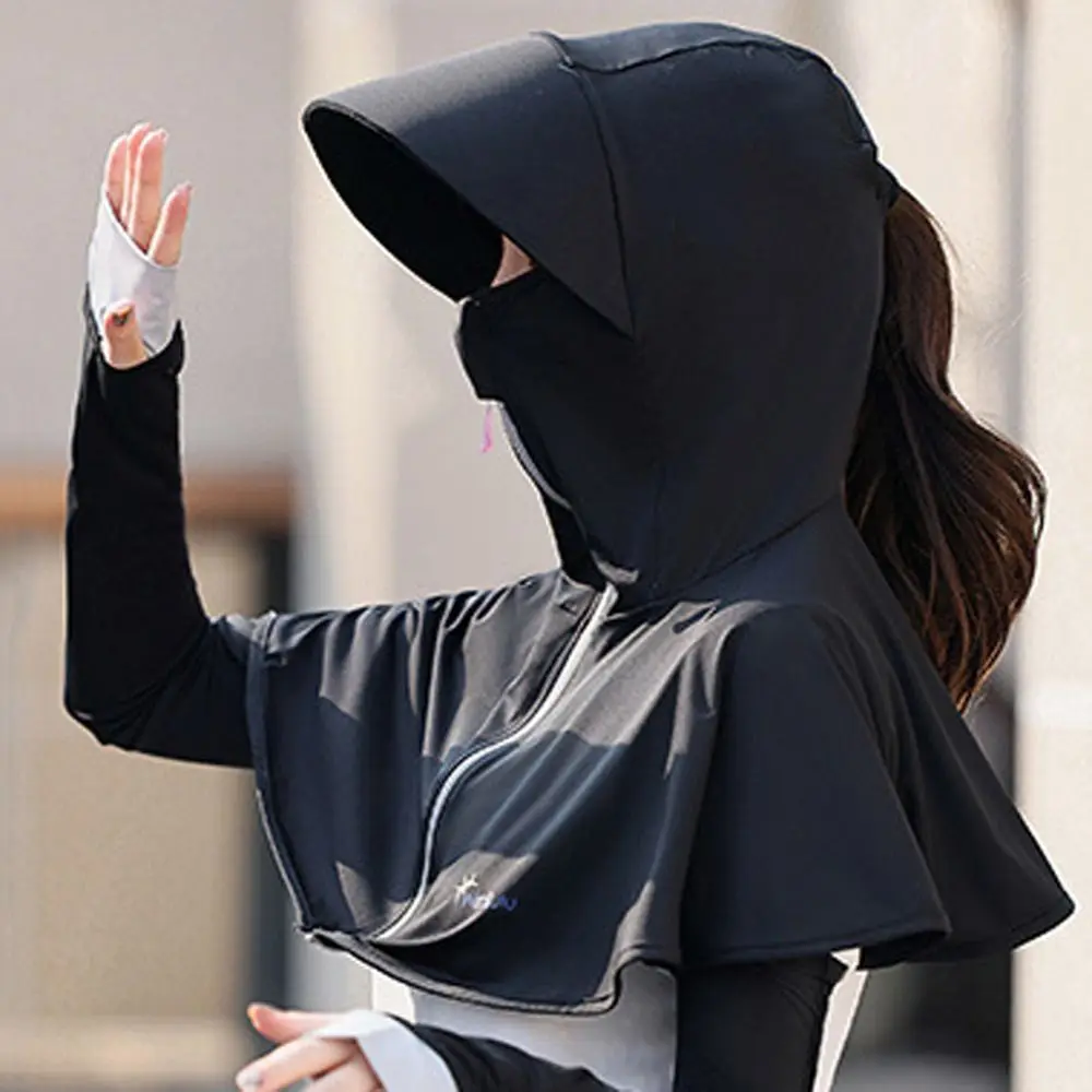 

Summer Driving Climbing Face Mask Hat Sun Protection Anti-UV Hiking Ice Silk Protection Face Cap Cycling Sun Hat Neck Flap Cap