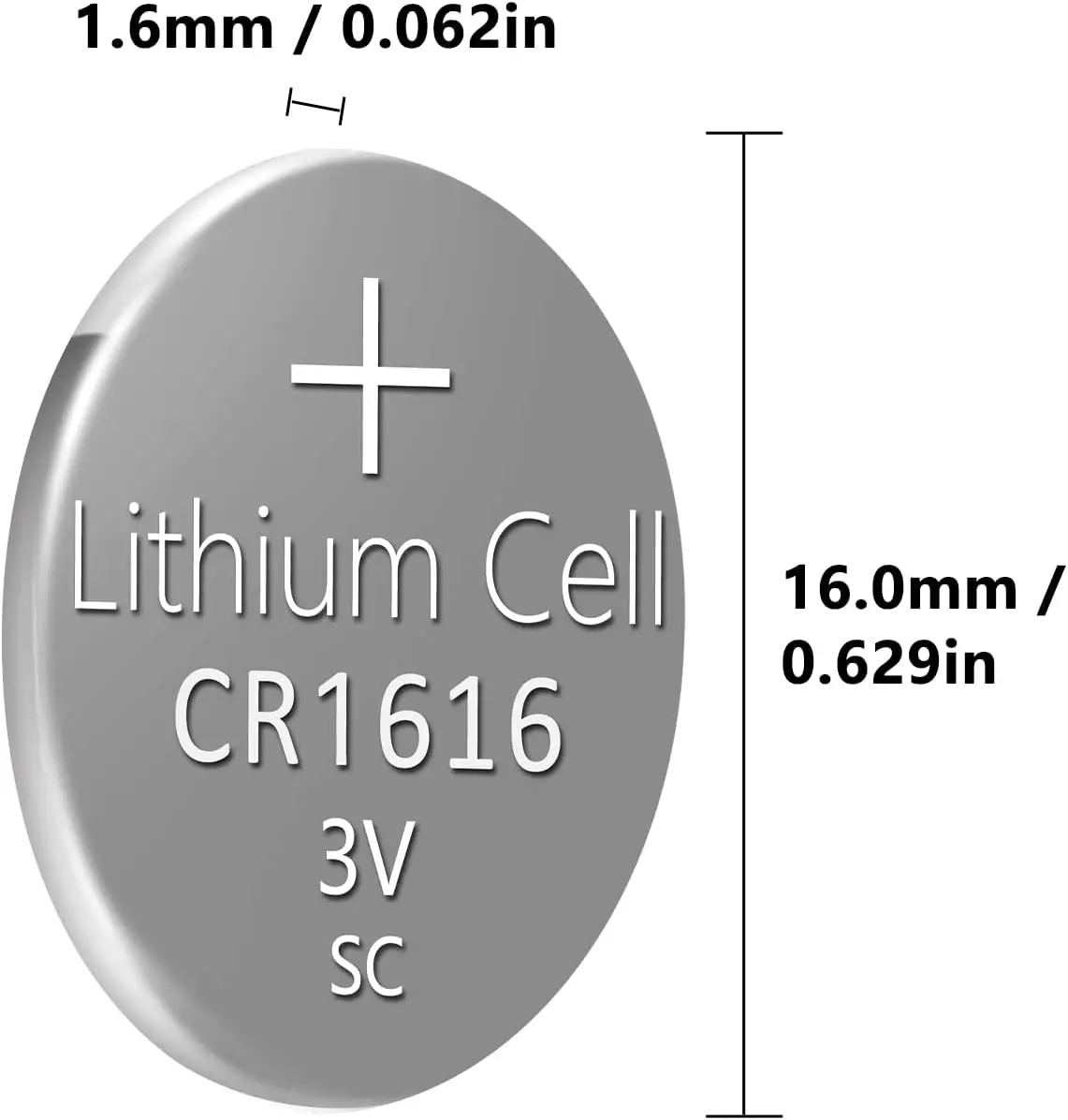 CR1616แบตเตอรี่ลิเธียม3V แบบเหรียญแบตเตอรี่ลิเธียมใช้งานได้นานและมีความจุสูงสำหรับนาฬิกาที่ห้อยกุญแจรถยนต์ควบคุมกลูโคสพร้อมของขวัญ