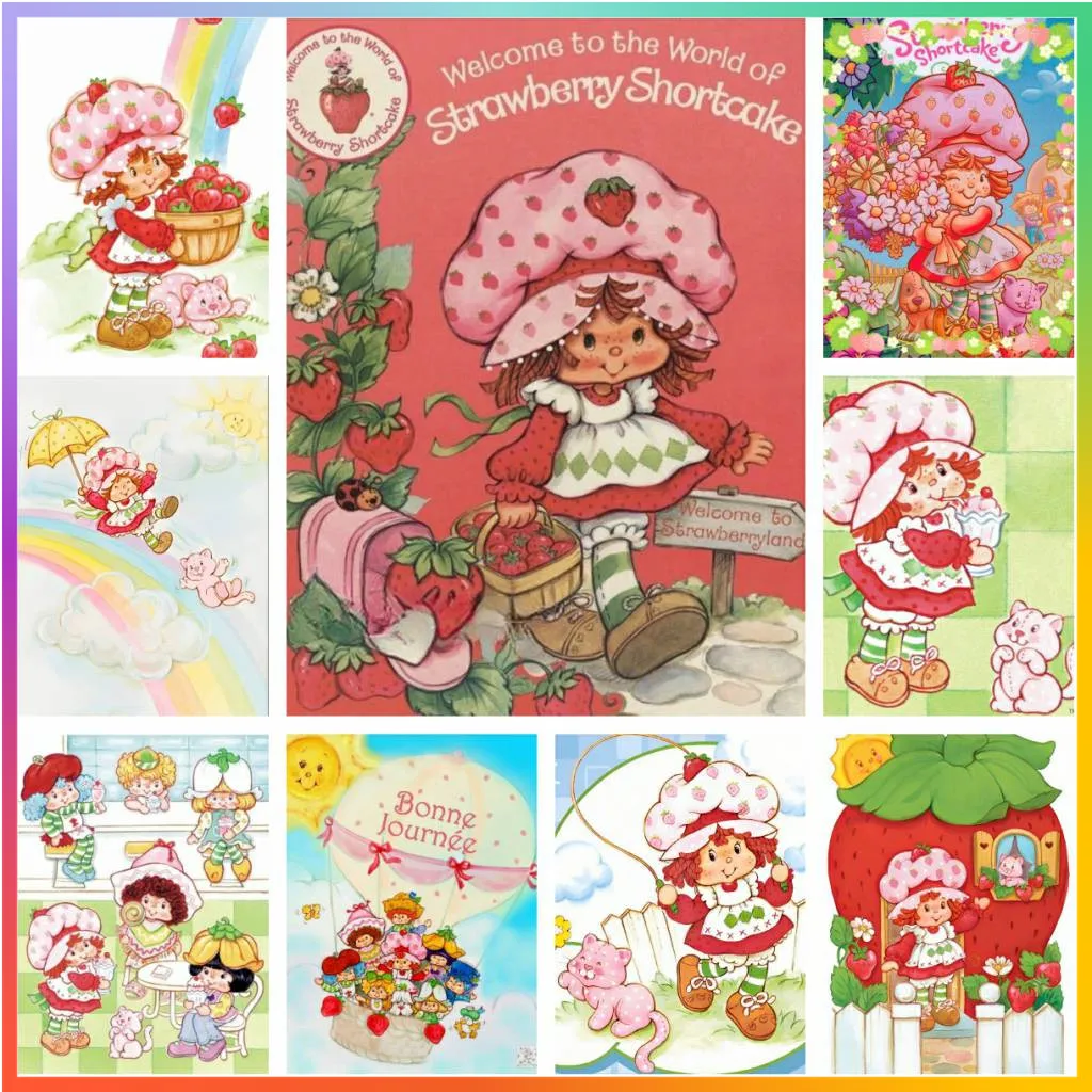 

Strawberry S-Cute-S-Shortcake Cross Stitch Kit Diamond Painting 5D DIY Art Drawing Pictures Mosaic Embroidery Wall Kids Gift