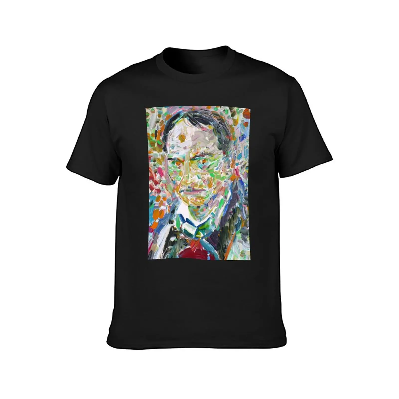 CHARLES BAUDELAIRE acrylic portrait T-Shirt plus sizes sweat oversized mens clothing