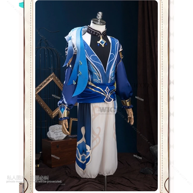 Kaeya Genshin Impact Cosplay Costume Wig New Skin Sailwind Shadow Clothes Kaeya Uniforms Braid Eye-patch Game Outfits for Men