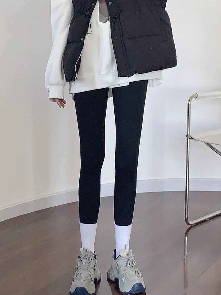 Hochgeschnittene Bla arkskin Yoga-Hose für Damen, Eng Anliegende Sporthose für Frühling und Herbst, Hochgeschnittene Basisschicht-Hose