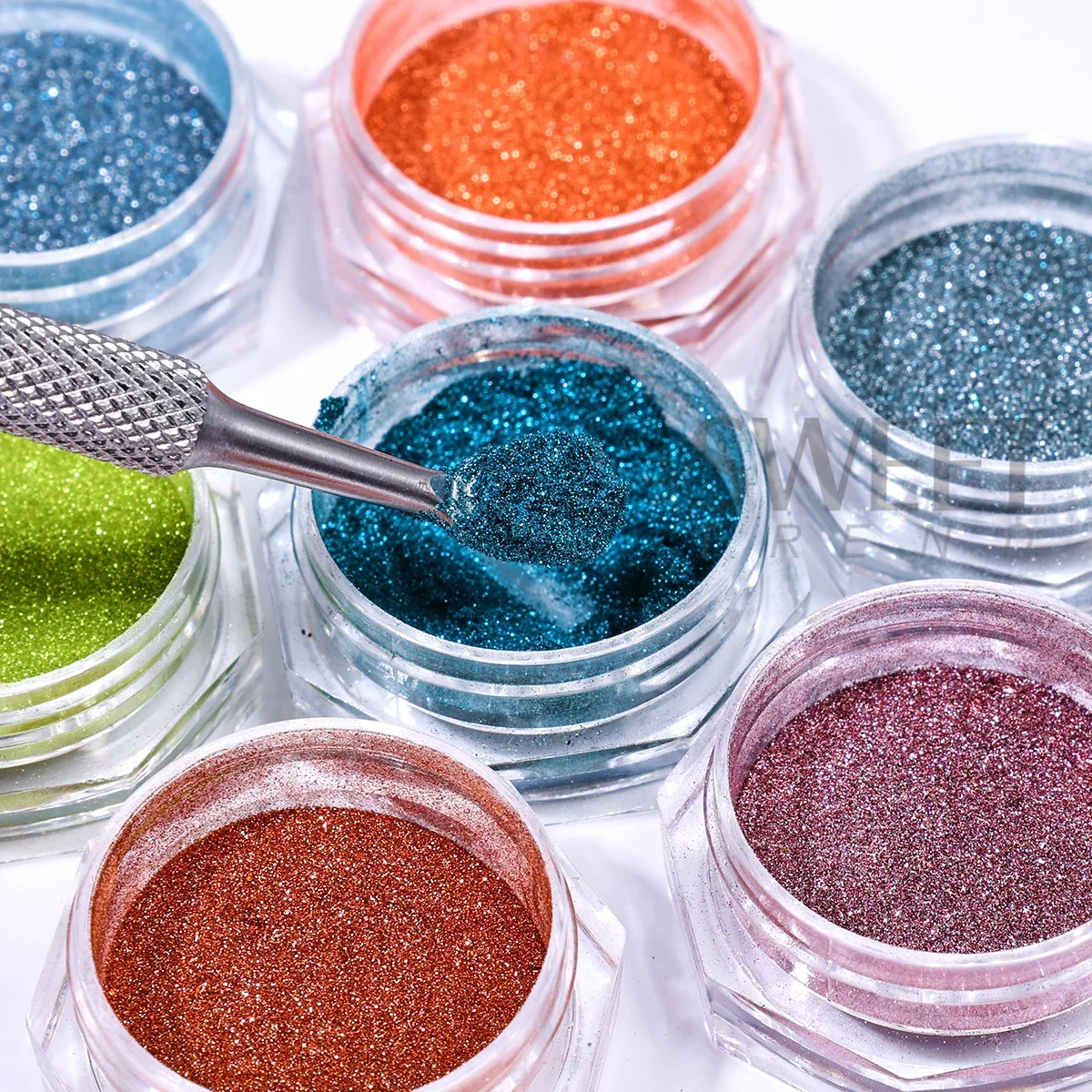 24 cores y2k cromo prego espelho mágico em pó conjunto pigmento metálico gradiente brilhante brilho esfregando poeira diy charme manicure decoração