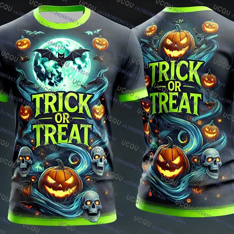 2026 Halloween Tee Clothing Men Women Short Sleeve T-shirt Pumpkin 3D Print TShirt Harajuku Tshirt Halloween Tshirt