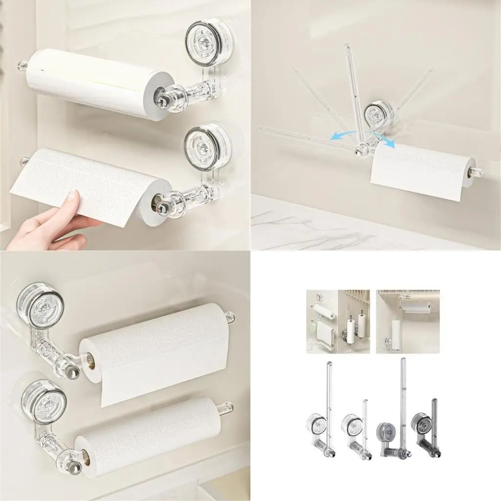 

E8BD Without Drilling Required Paper Towel Holder for Smooth Surfaces Daily Use