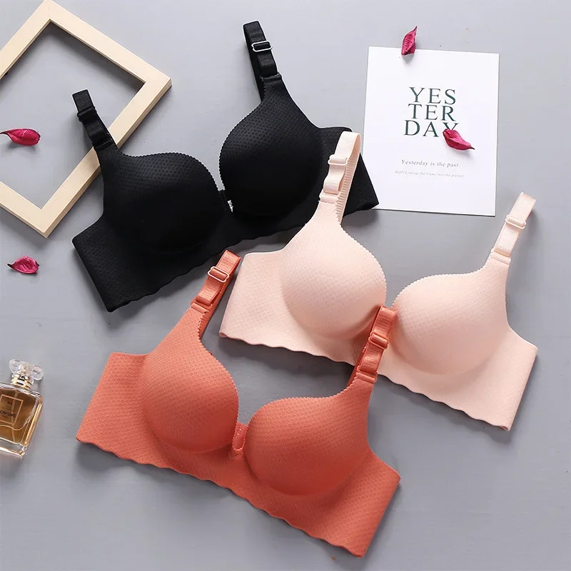 Girl Extreme Push Up Bra 8cm Thick Padded Wireless Bra for Small Bust Adjustable Double Cup Enhancement for Maximum Cleavage view 6