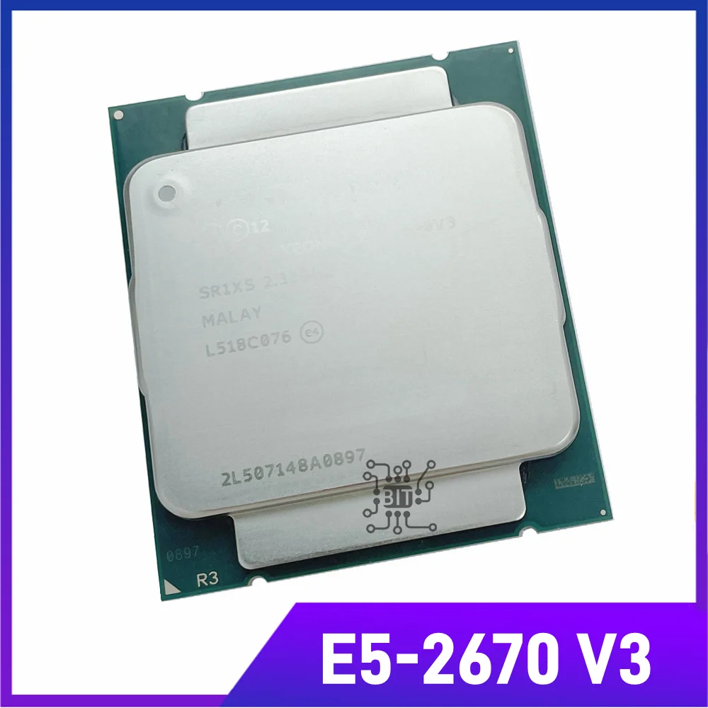 Xeon CPU official version E5-2670V3 SR1XS X99 2.30GHZ 30M 12-CORES E5 2670 E5-2670 V3 LGA2011-3 processor E5 2670V3 CPU