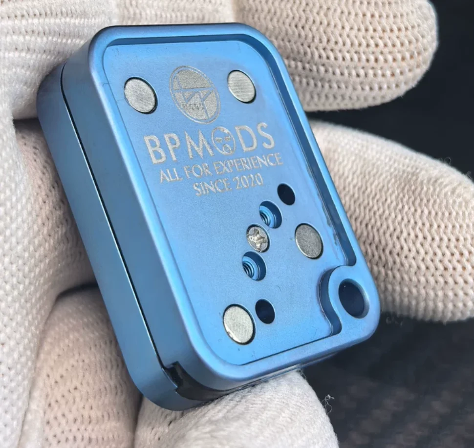 Used EDC BPMODS Price Sign Titanium Blue fidget slider Decompression toys
