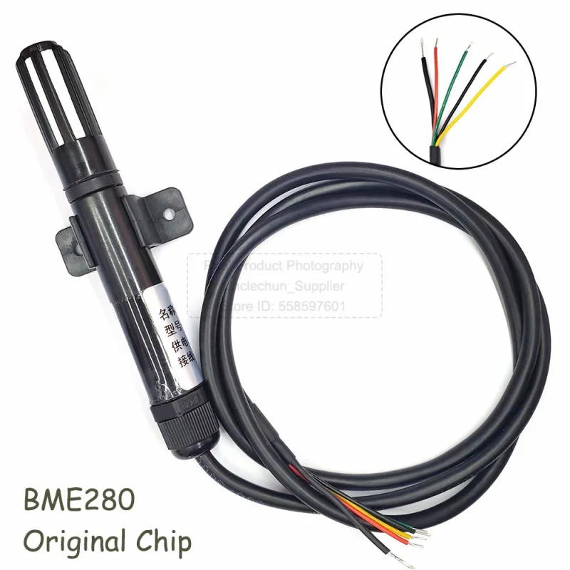 BME280 High Precision Temperature and Humidity Sensor Probe Cable 1M 2M 3M 5M Digital Sensor I2C or RS485 Waterproof Shield