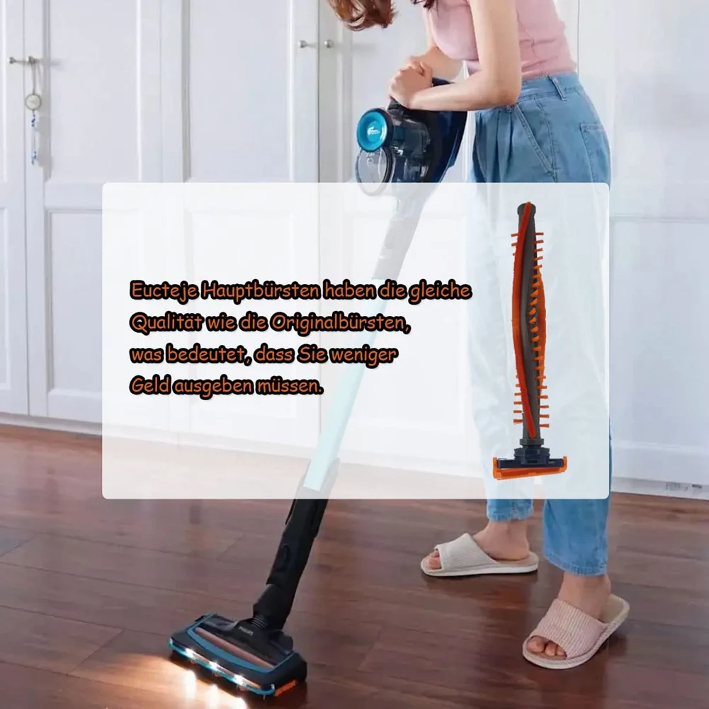 قطع غيار الفرشاة الرئيسية المتوافقة مع ملحقات المكنسة الكهربائية Philips FC6728/01، FC6726/01، FC6725/01