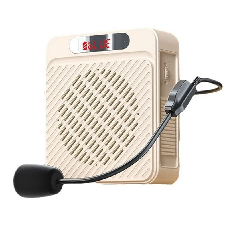 18 واط 2200 مللي أمبير بلوتوث مضخم صوت متعدد الوظائف مكبر صوت شخصي مع عرض ميكروفون للكلام المعلم