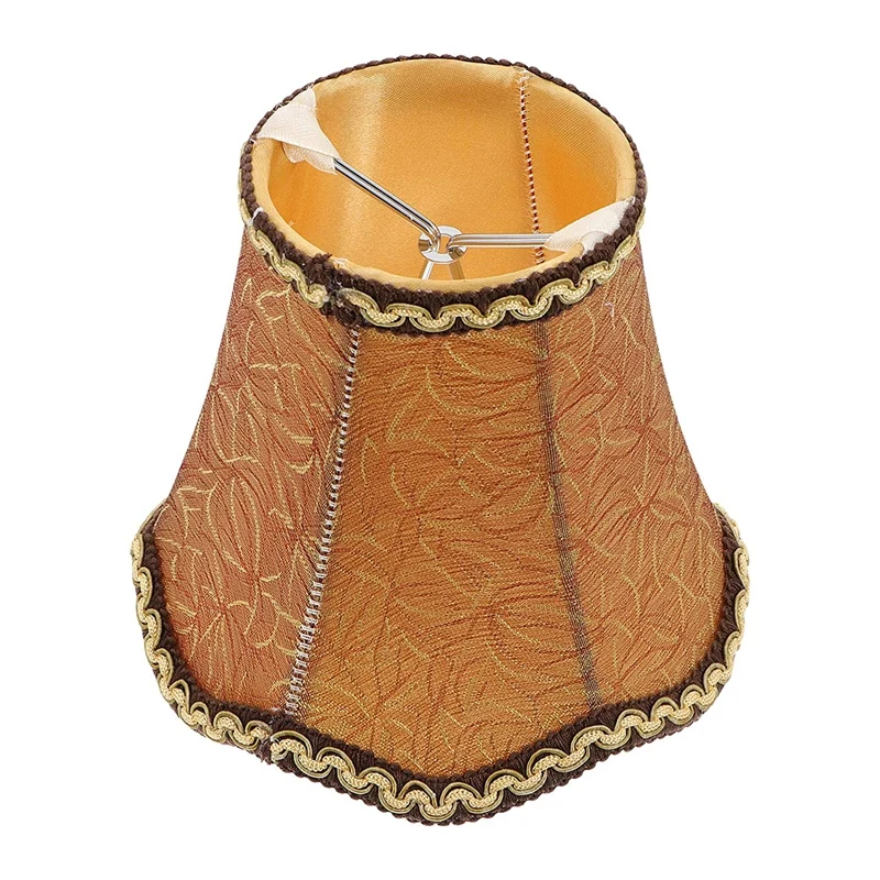 Chandelier Lamp Shades Fabric Cloth Clip On Light Shades Lamp Cover Drum Shade Lampshade Bulb Cover For Floor Lamp 13Cm