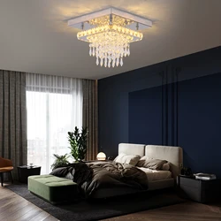 K9 luz de teto cristal sala estar quarto moderno led luzes pingente aço inoxidável lustres decoração para casa lâmpadas teto luxo
