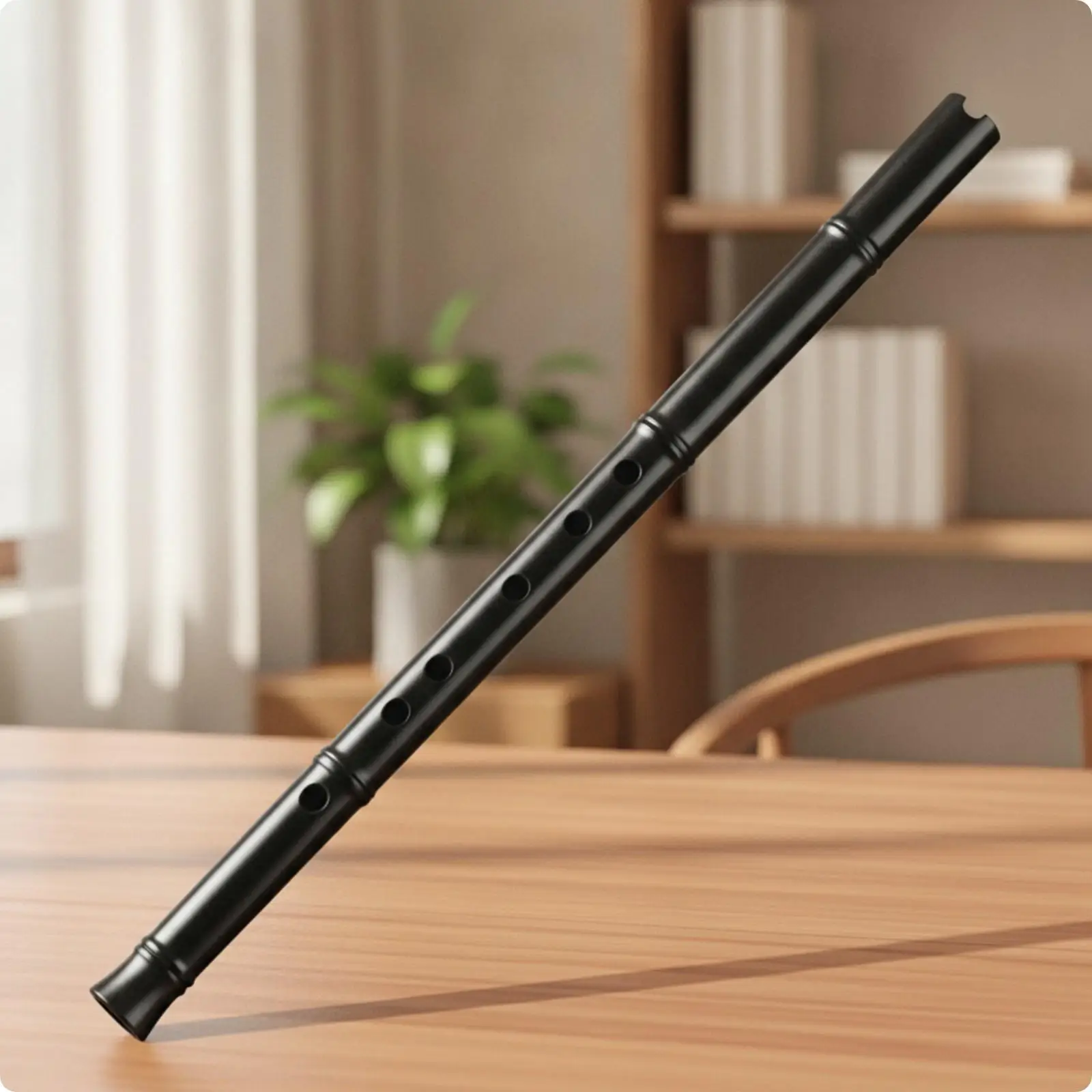 Professional Practice Resin Bamboo Flute Traditional Aesthetic with Detachable Mouthpiece Kit for Developing Musical Proficiency