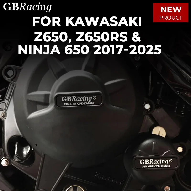 

GBRacing Z650 Z650RS NINJA650 2017-2025 + Motorcycle Engine Protect Cover For KAWASAKI Clutch Pulse Protection Cover Parts