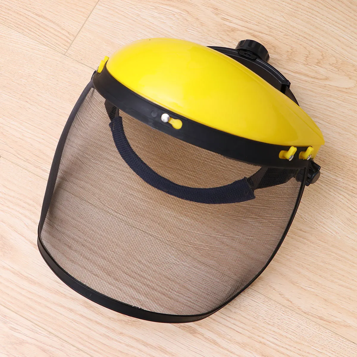 شبكة سلكية آمنة قابلة للتعديل، حزام رأس مريح لكامل الوجه، قناع منشار جزازة العشب، حماية السلامة