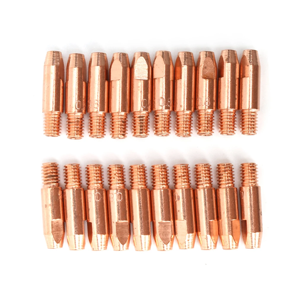 

20 Pieces Welding Nozzles Portable Wire Feeding 1.2mm Detachable Anti-rust High Conductivity Replacing Copper Tip Holder