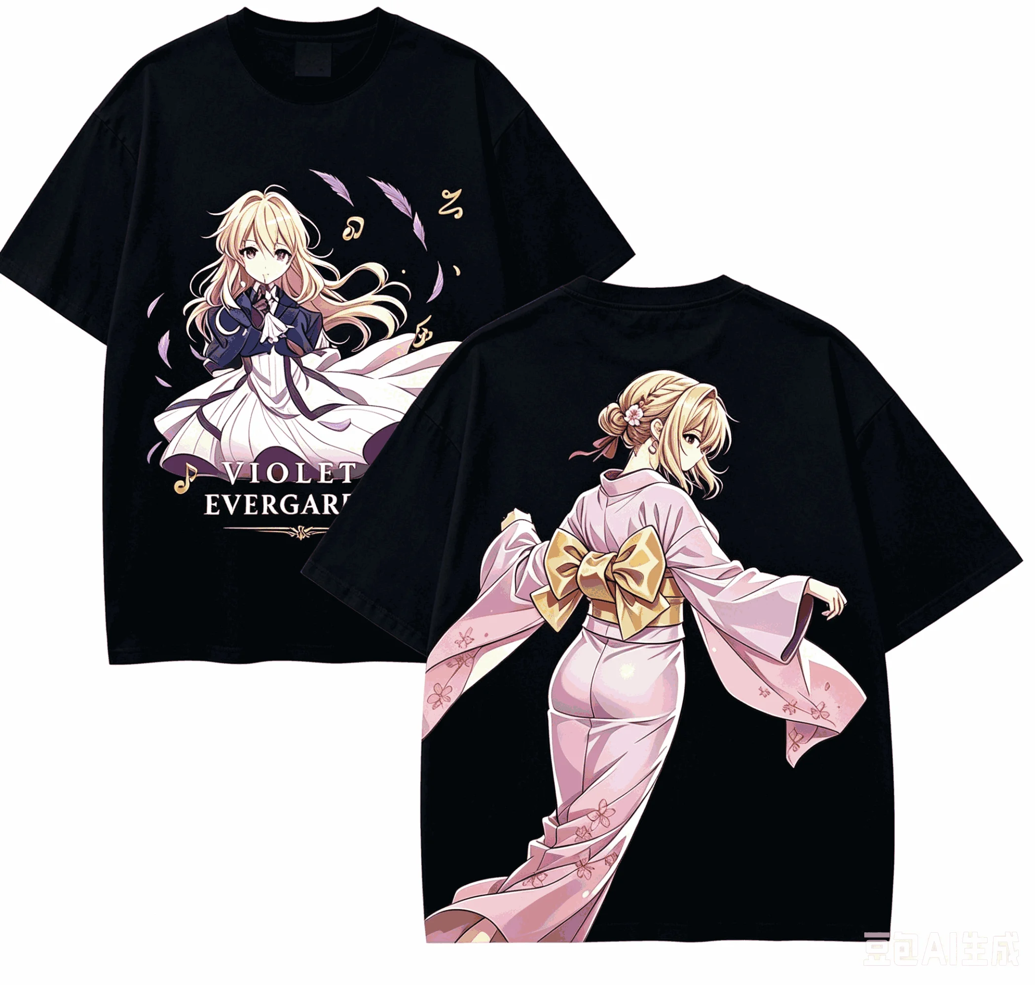 Violet Evergarden Anime Lover T-shirt Harajuku Cotton New Model High Street Retro Fashion Unisex Oversized hot product Classic