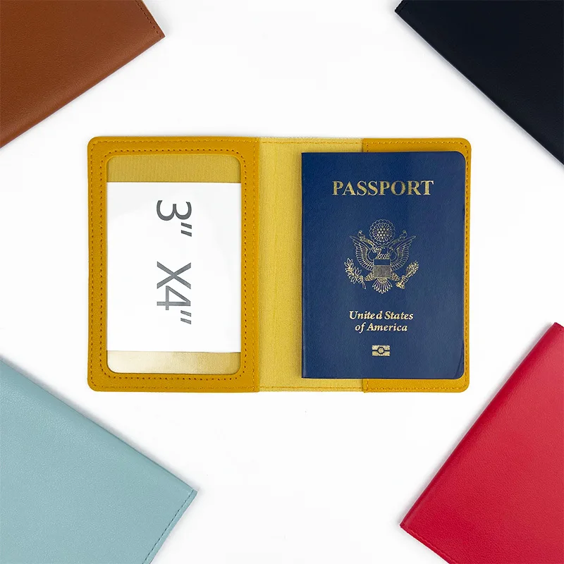 Passport Cover Leather Man Women Travel Passport Holder with Credit Card Holder Case Wallet Protector Cover Case