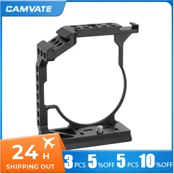 CAMVATE Half Camera Cage for Canon EOS R7 with 2 Shoe Mounts & 1/4