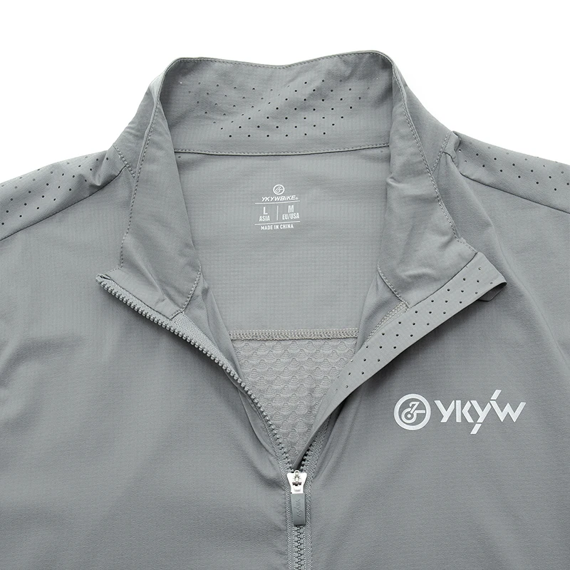 YKYW Herren winddichte wasserdichte Langarm-Radjacke YKK Doppelreißverschluss atmungsaktive MTB-Fahrradbekleidung Tops Pro Team Jersey – Detail 27