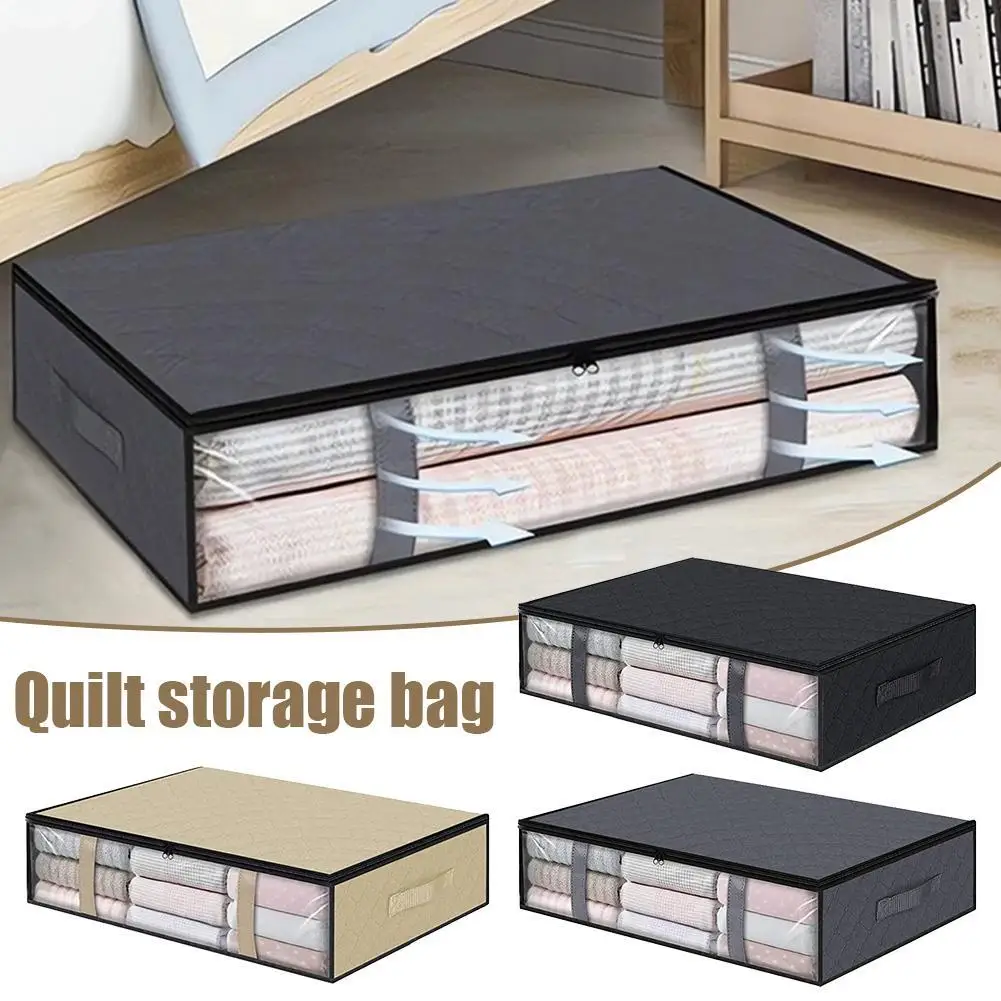 Space-Saving Under Bed Storage Containers Durable Fabric Stackable Shoe Storage Organizers Reinforced Handles ﻿