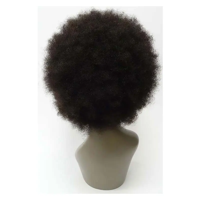 Peluca rizada Afro para mujeres negras, cabello humano corto, corte Pixie, Newmi