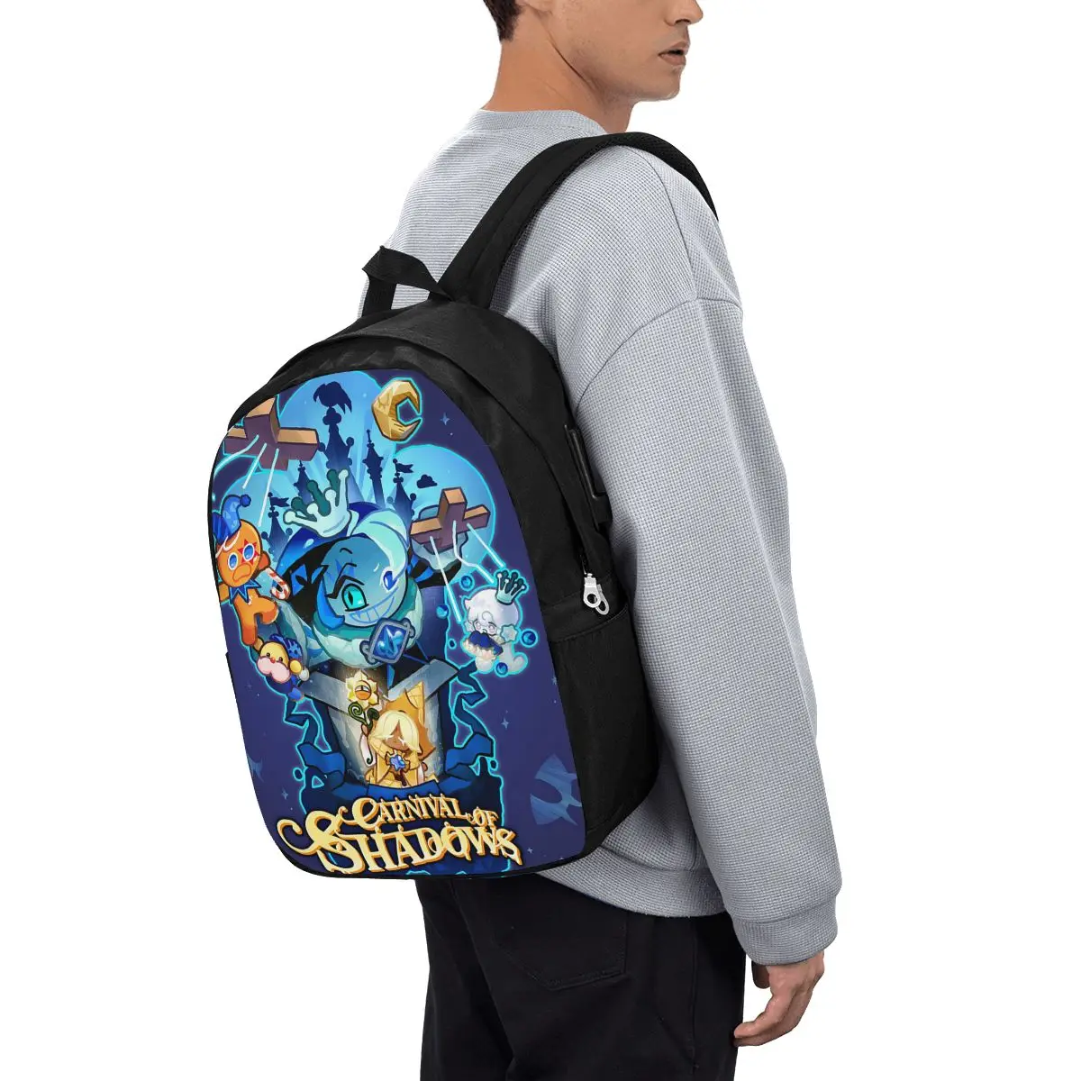 

Shadow Milk Cookie Run Kingdom Backpack Travel Notebook Bag Computer College Student School Bag Laptop Shoulder Bags