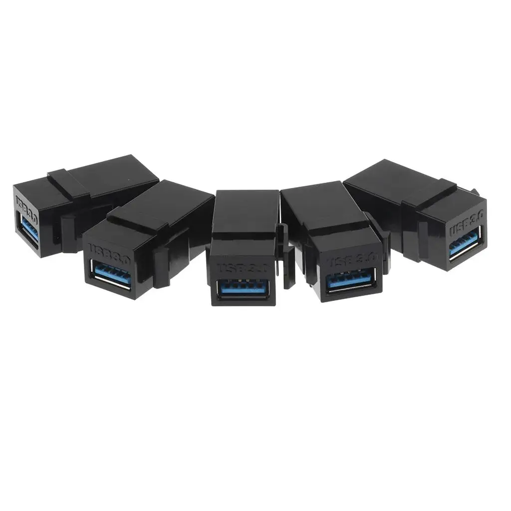 5 szt. Adapter do płytek ściennych żeński do żeńskiego F/F USB 3.0