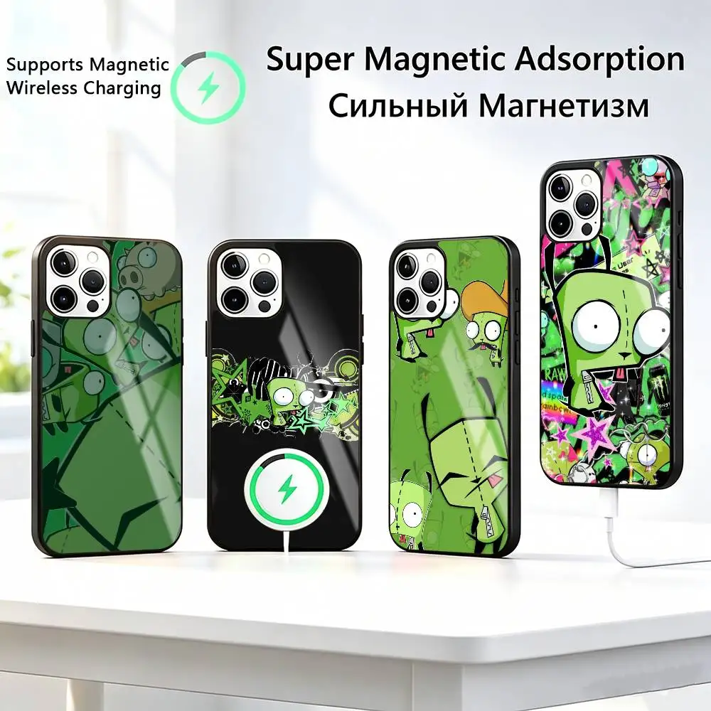 

Madness-s Invader Zim Gir Phone Case For iPhone17,16,15,14,13,12,11 Plus,Pro Allows magnetic wireless charging
