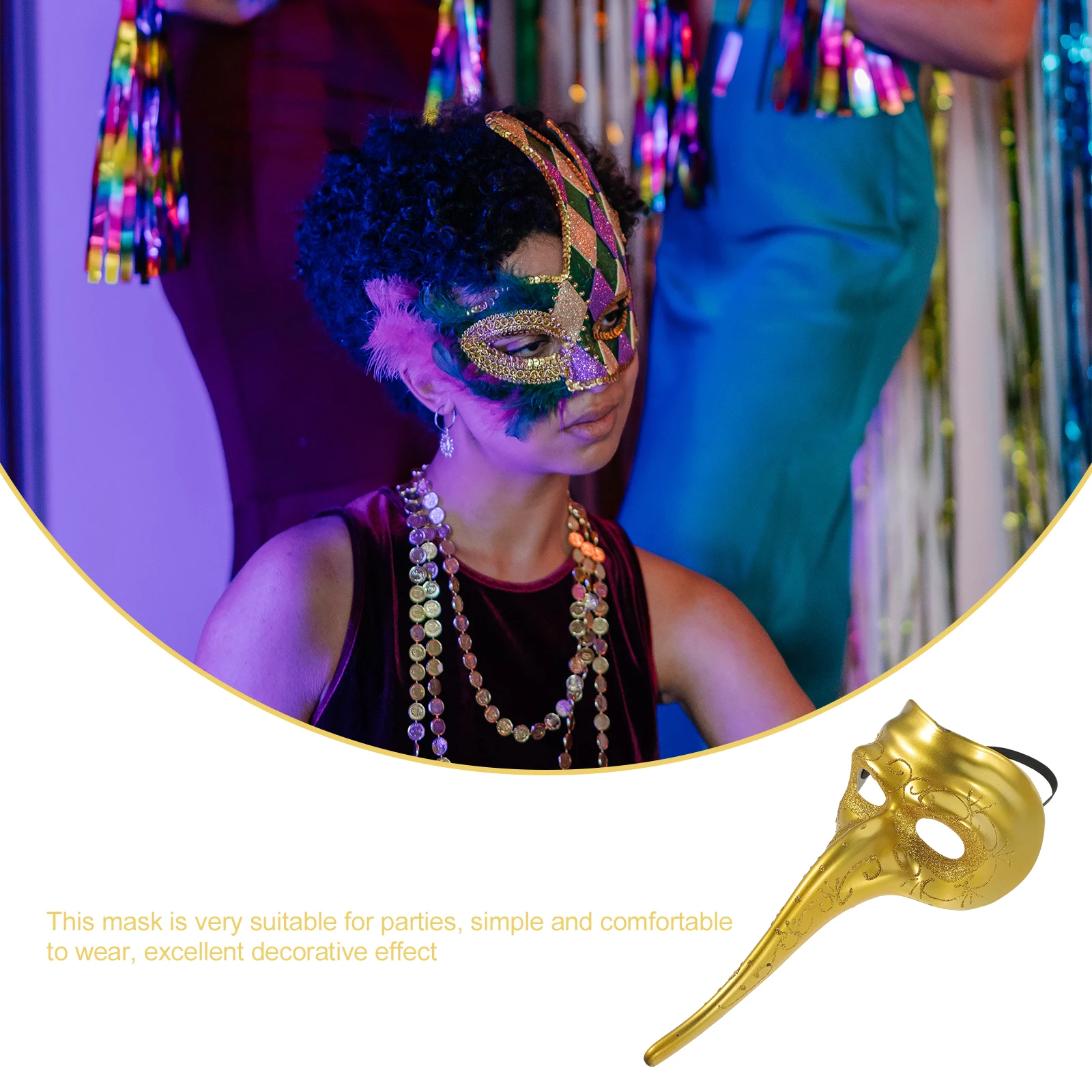 

Long Nose Mask Masquerade Male Big Halloween Scary for Mascaras Party Masks Adults Masquerade Steampunk Party Mascaras Male