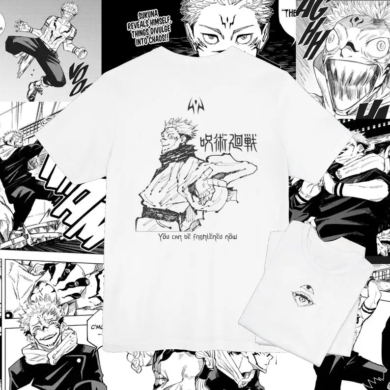 Demon Month King of Curses JJK | Back and Front Anime Tee | Sukuna Anime Villain | Fitted Premium Unisex Jersey Short Sleeve Tee