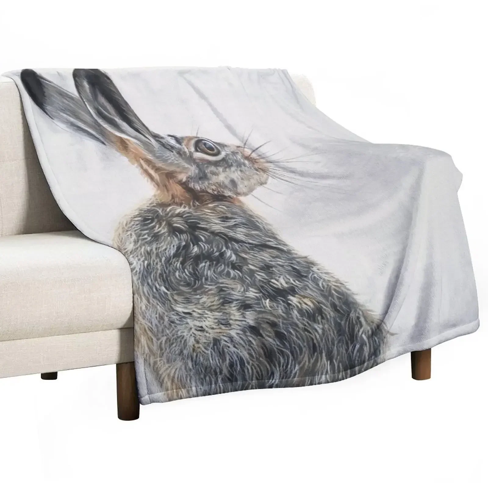 

Hare by Julie Jones Throw Blanket Sofa Luxury Throw Blankets