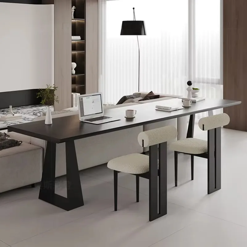 Black Luxury Wood Office Desks Modern Home Asthetic Large Executive Computer Desks Standing Writing Scrivania Office Furniture