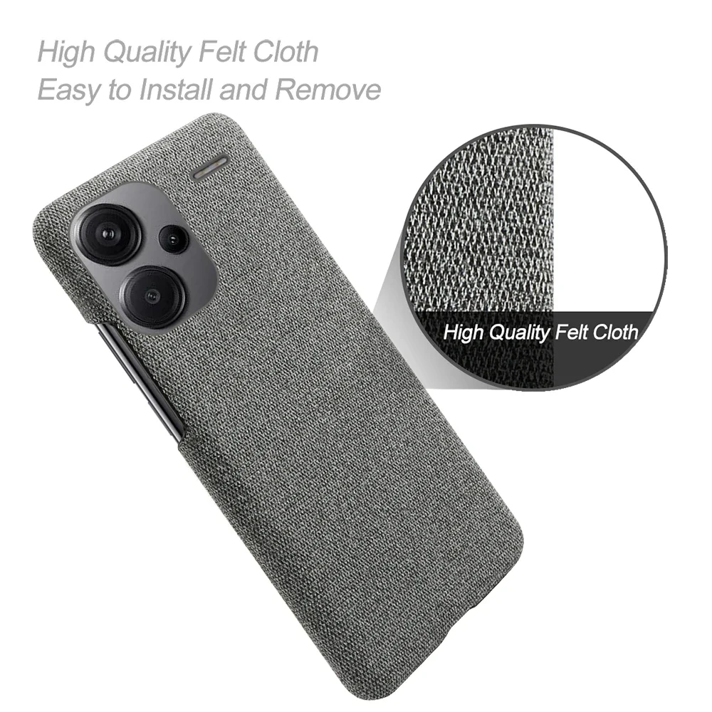 For Redmi Note 13 Pro Plus 5G Case Luxury Fabric Antiskid Cover For Redmi Note 13 Pro+ 5G 23090RA98C 23090RA98G 23090RA98I Case