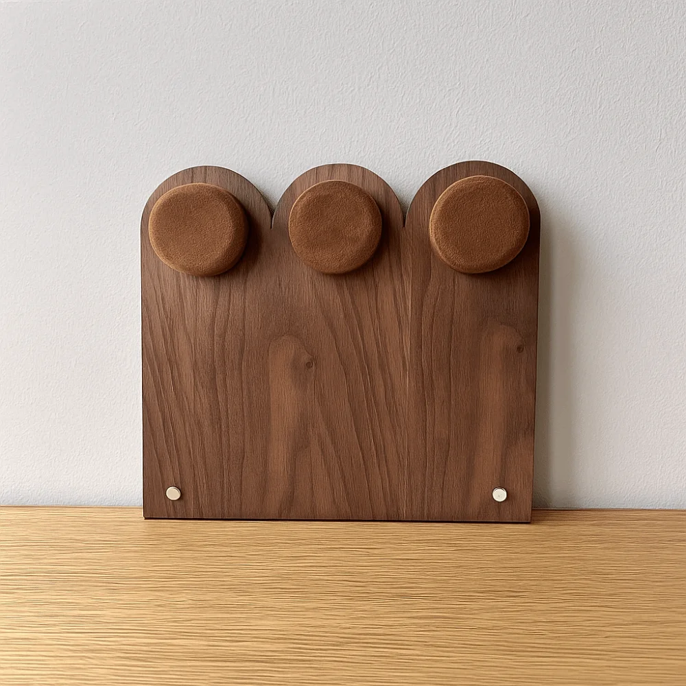 Walnut Wood Bracelet Tray Necklace Organizer Jewelry Display Stand Ornaments Storage Case Hand Jewelry Holder Bracelet Holder