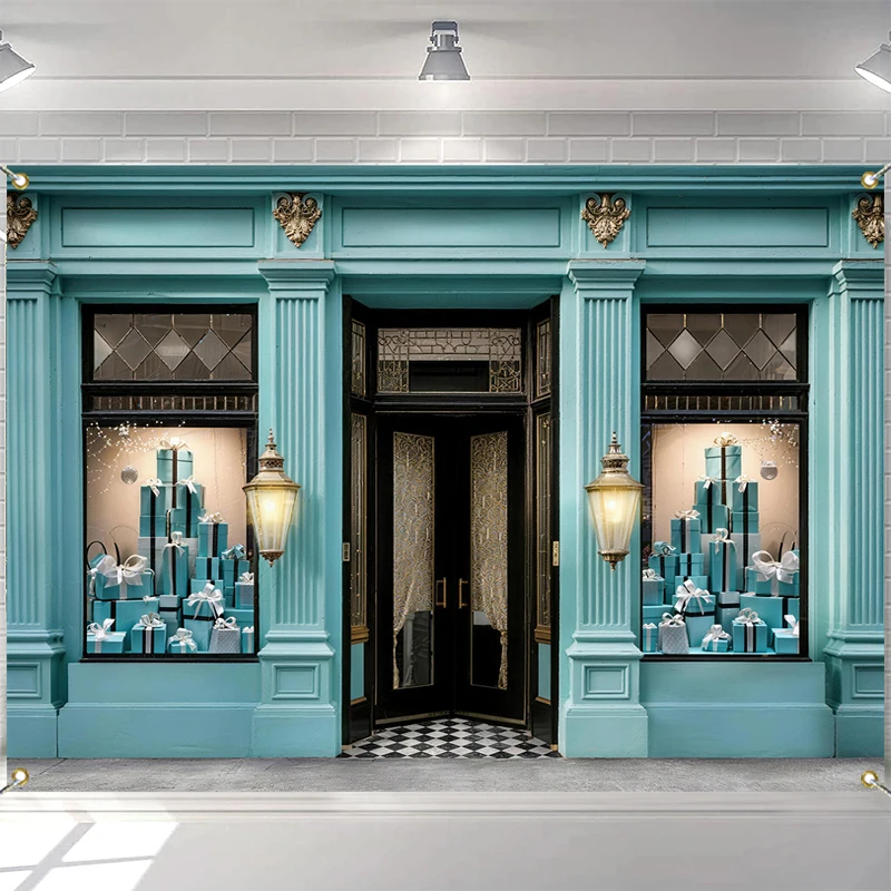 

LS Photography Backdrop Tiffany Blue Gift Shop Decor Cake Smash Birthday Party Kids Portrait Photo Background Studio