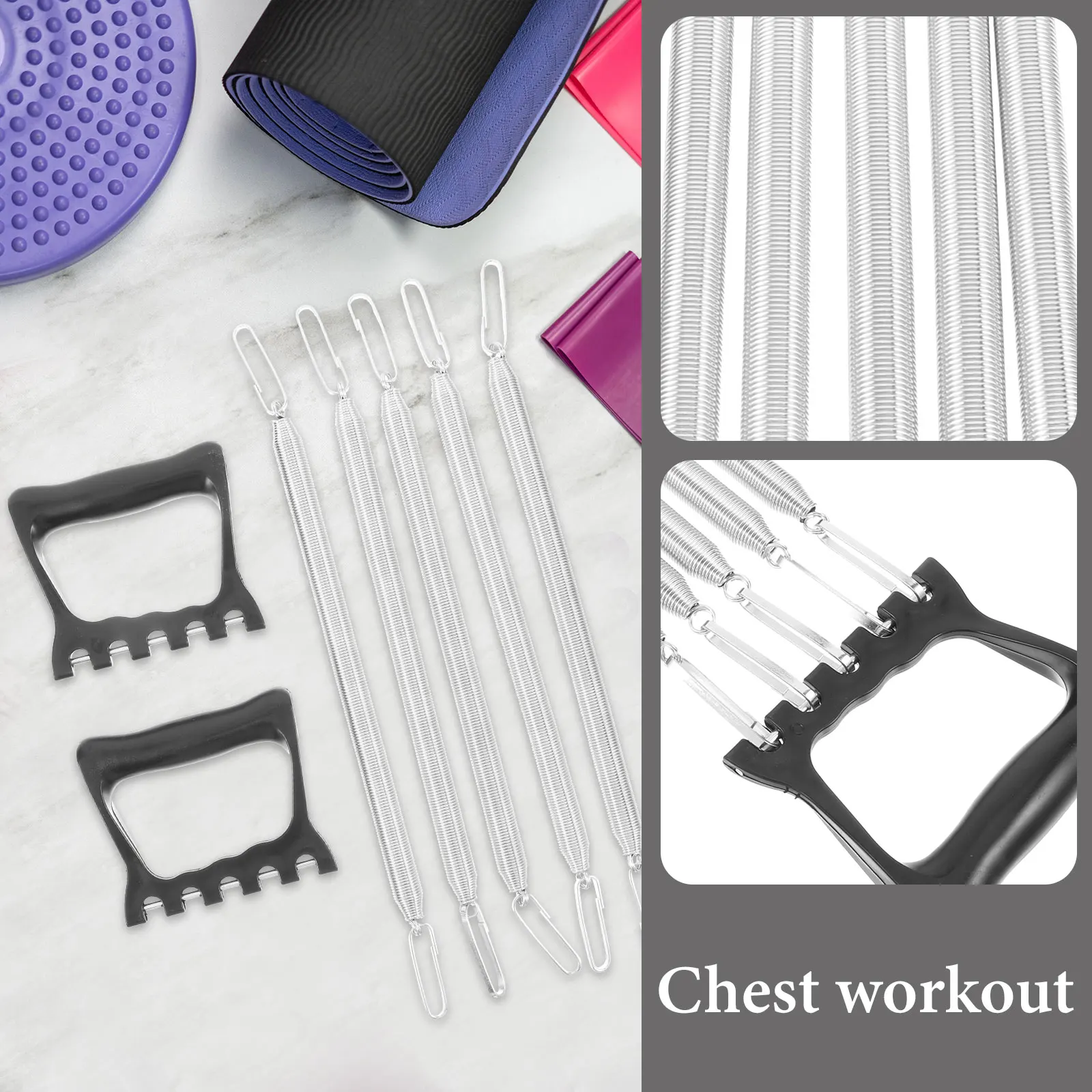 

Plastic Handle Tensioner Chest Trainer Builder Exerciser Training Workout Equipment Expander Fitness Exercises Yoga
