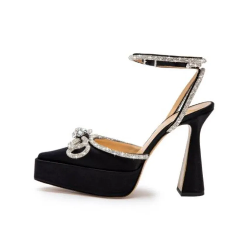 

Hoge Hak Wees Platform Boog Strass Nachtclub Party Bruiloft...” En Amerikaanse Lente Herfst Zomer Dames Sandalen