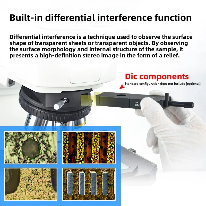 Microscope professional trinocular electron 2000 times bright and dark field polarization differential interference 2K/4K high