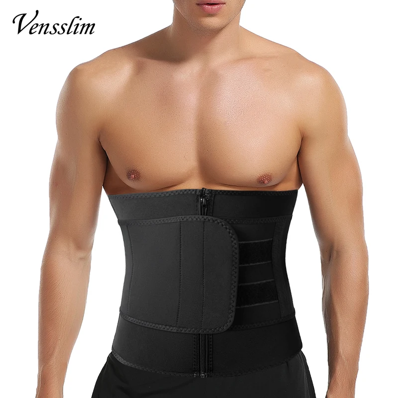 Vensslim Neopren Taille Trainer Gürtel Bauch Männer Bauch Kontrolle Slim Fitness Sauna Strap Gewichtsverlust Reißverschluss Schweiß Korsett Trimmer