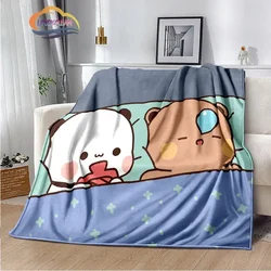 Cartoon Print Bear and Pa Blanket Cute Bubu  Dudu Series  Kids Warm Flannel Soft Comfortable Home Bed